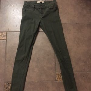 navy green and white jeans